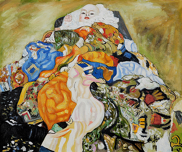 Baby Cradle - Gustav Klimt Painting